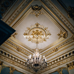 European Classic Ceiling False Ceiling For Hall With 2 Fans No-2887