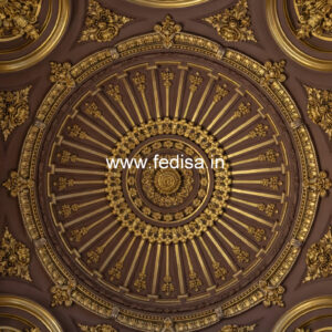 European Classic Ceiling L Shaped Hall False Ceiling No-3133