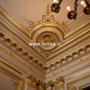 European Classic Ceiling False Ceiling With Chandelier No-3236