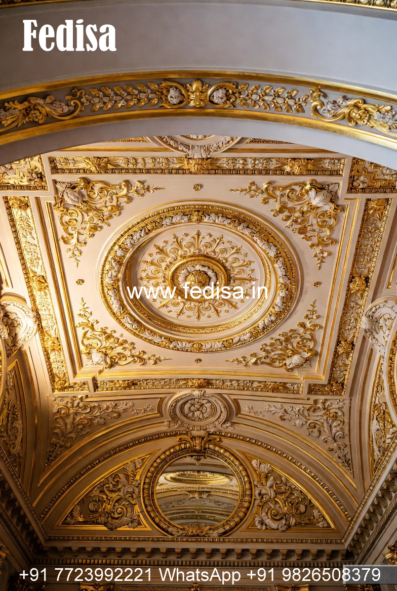 European Classic Ceiling Simple Pop Design For Hall With Two Fans No-3684