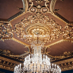 European Classic Ceiling Two Fan Ceiling Design No-3808