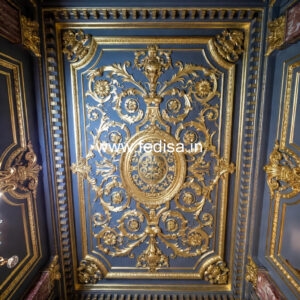 European Classic Ceiling Best Pop Design For Hall With 2 Fans No-3896