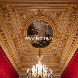 European Classic Ceiling False Ceiling Design With Two Fans No-3908