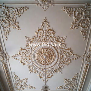 Carved Ceiling Design False Ceiling Design For Living Room No-045