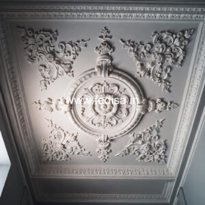 Carved Ceiling Design Hall Ceiling Design With Two Fans No-411