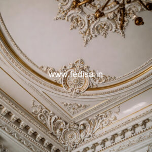 Carved Ceiling Design Corner Pop Design No-553