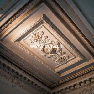 Carved Ceiling Design Pop Design For Lobby Two Fan No-560