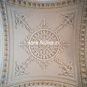 Carved Ceiling Design Front Balcony False Ceiling Design No-793
