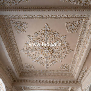Carved Ceiling Design Pop Plus Minus Design For Balcony No-796