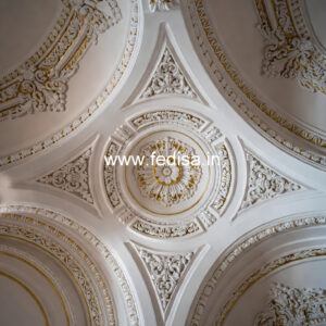 Carved Ceiling Design False Ceiling Design With Two Fans No-803