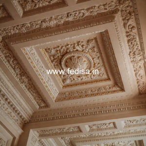 Carved Ceiling Design Double Fan False Ceiling Design No-810