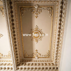 Carved Ceiling Design False Ceiling Design With Fan For Bedroom No-822