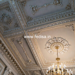 Carved Ceiling Design Pop Molding Corner Design No-841