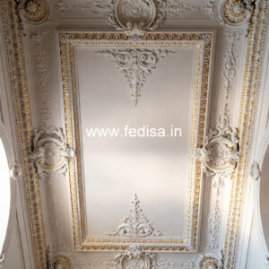 Carved Ceiling Design Simple False Ceiling Design For Hall With Two Fans No-1005