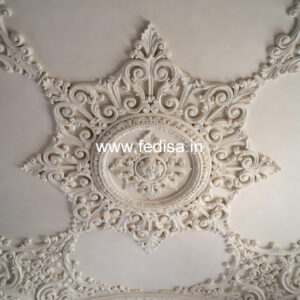 Carved Ceiling Design Best False Ceiling Design For Hall With Two Fans No-1021