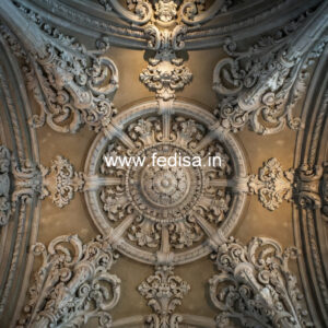 Carved Ceiling Design Mandir False Ceiling Design No-1078