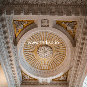 Carved Ceiling Design Pop Design With Two Fans No-1110