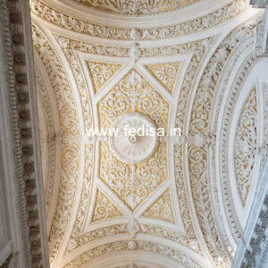 Carved Ceiling Design Main Hall Fall Ceiling Design For Hall With Two Fans No-1121