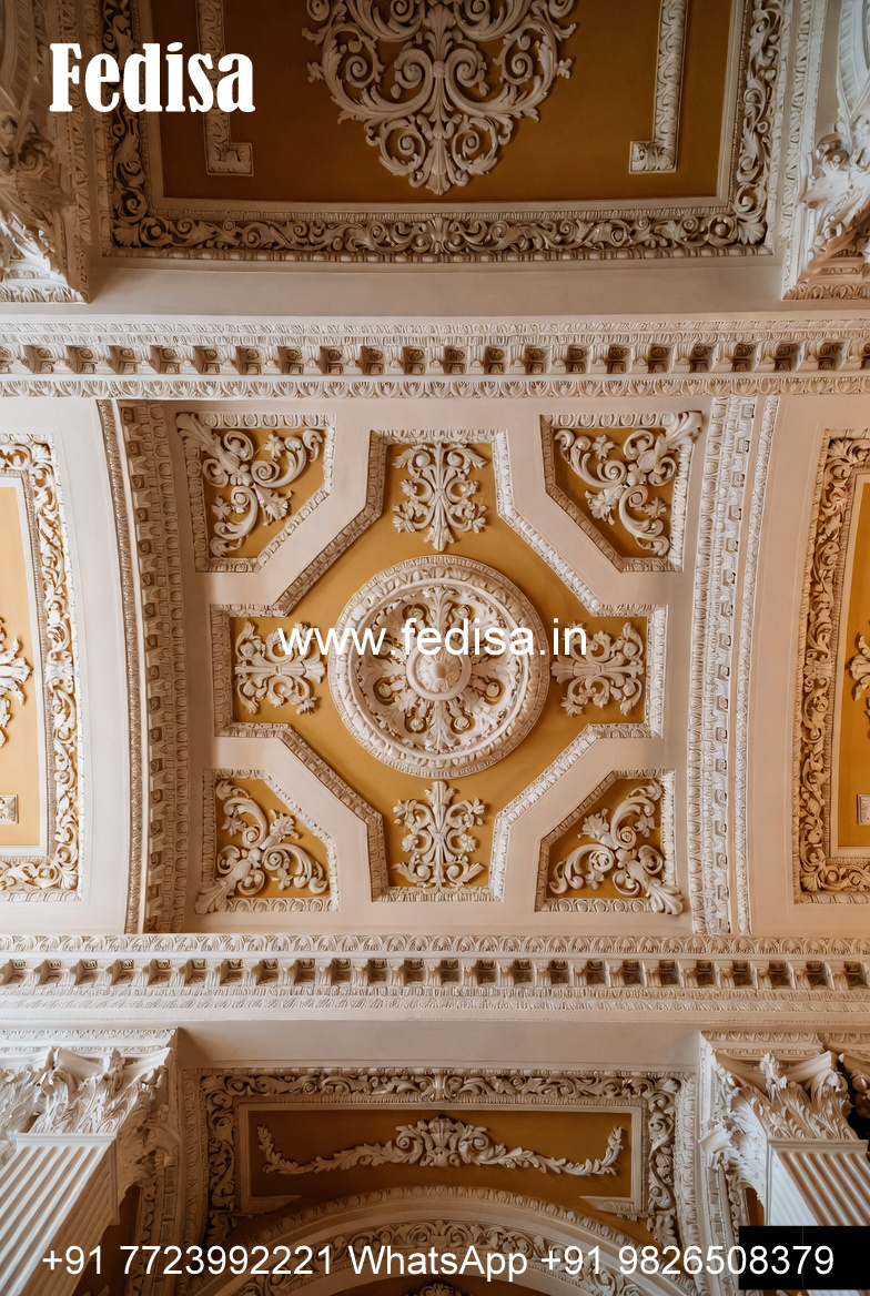 Carved Ceiling Design False Ceiling Ideas For Bedroom No-1124