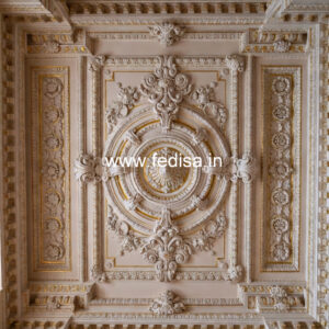 Carved Ceiling Design Pop Design Two Fan No-1471