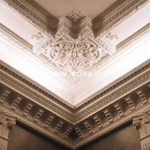 Carved Ceiling Design Foyer False Ceiling Design No-1623