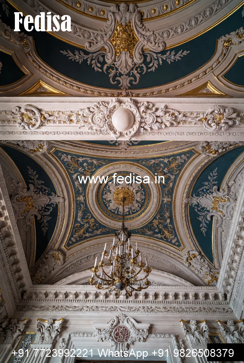 Carved Ceiling Design False Ceiling Design For L Shaped Living Room No-1631