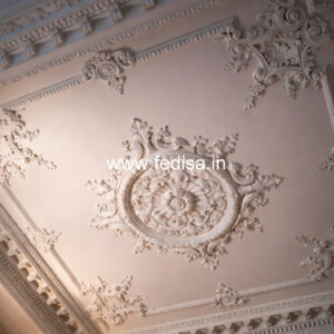 Carved Ceiling Design Fan False Ceiling Design No-1662