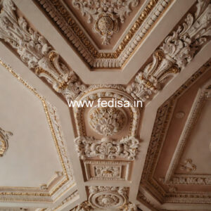 Carved Ceiling Design Ceiling Design With Two Fans No-1675