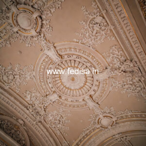 Carved Ceiling Design Living And Dining Room Ceiling Design No-1730