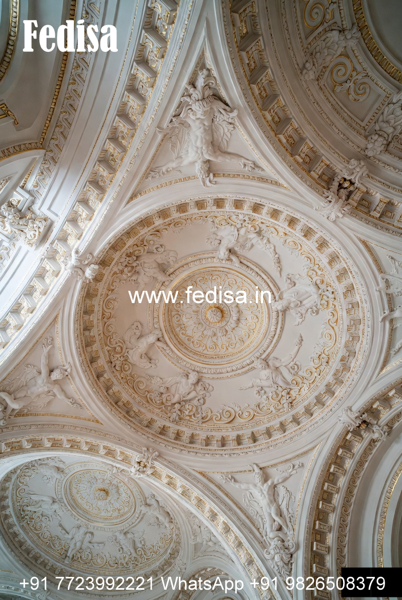 Carved Ceiling Design Ceiling Pop Fan Box Design No-1829