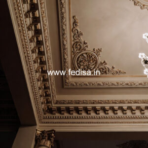 Carved Ceiling Design Square Hall Pop Design No-1850