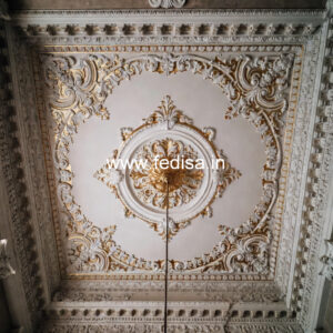 Carved Ceiling Design White False Ceiling Design No-1865