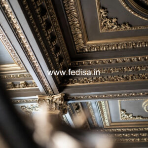 Carved Ceiling Design Plus Minus Design For Lobby No-1971