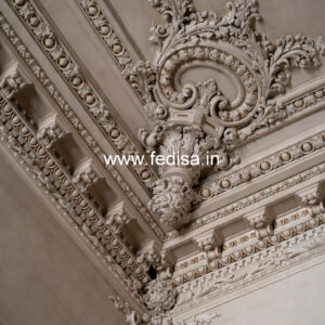 Carved Ceiling Design Plus Minus Pop Design For Guest Room No-1985
