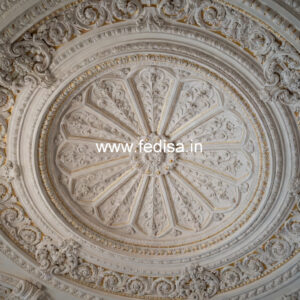 Carved Ceiling Design Two Fan Box Pop Design No-2002