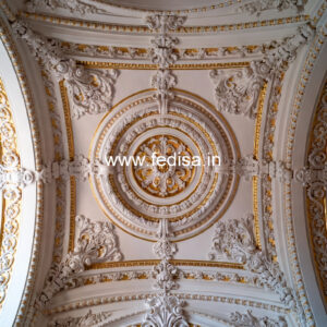 Carved Ceiling Design Salon False Ceiling Design No-2014