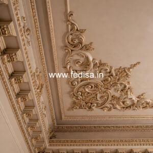 Carved Ceiling Design Plain False Ceiling Design For Bedroom No-2027