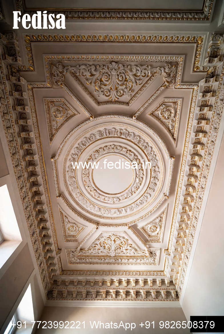 Carved Ceiling Design Duplex Hall Pop Design No-2033
