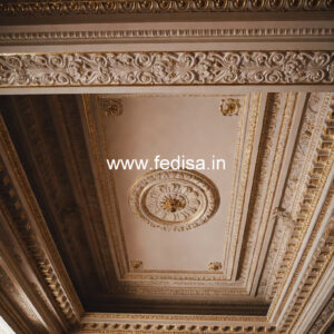 Carved Ceiling Design Round False Ceiling Design For Bedroom No-2092
