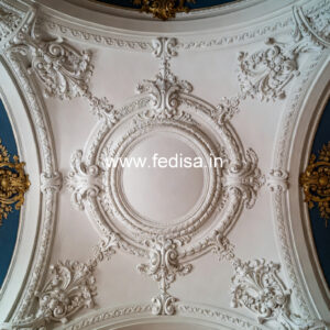 Carved Ceiling Design L Shape Hall Ceiling No-2116