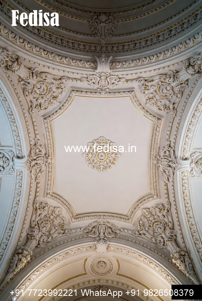 Carved Ceiling Design Simple Plain False Ceiling Design No-2284