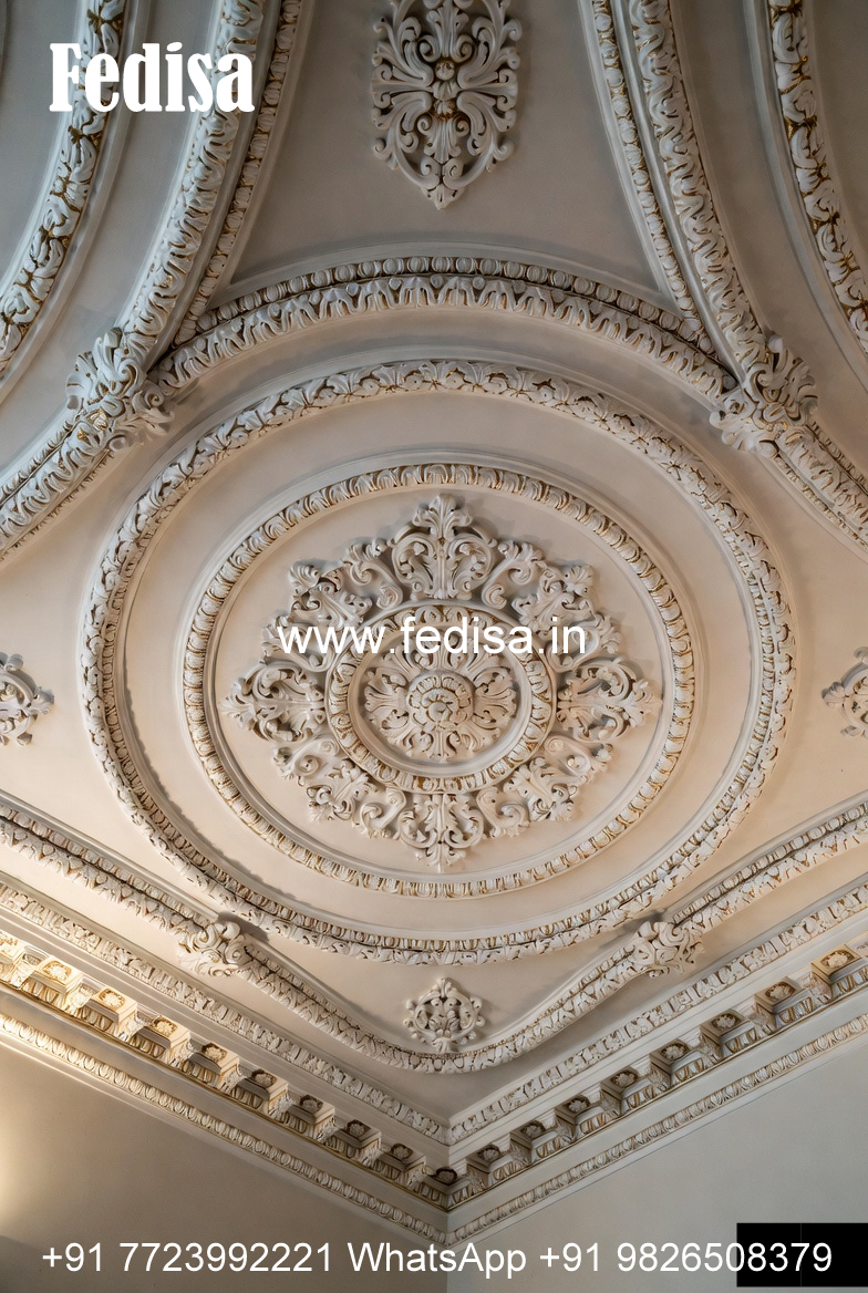 Carved Ceiling Design Pop Plus Minus Design For Big Hall No-2527
