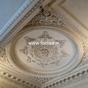 Carved Ceiling Design False Ceiling For Rectangular Hall No-2587