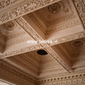 Carved Ceiling Design Bedroom False Ceiling Simple Design No-2746