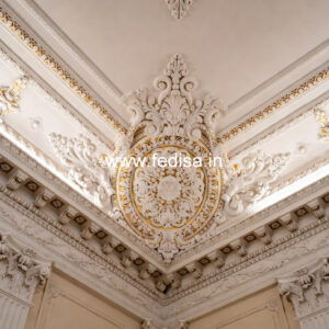 Carved Ceiling Design Gypsum False Ceiling Cost No-2878