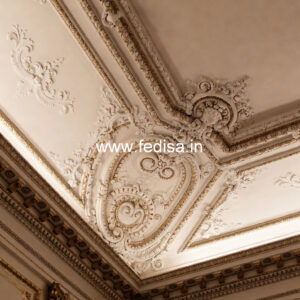 Carved Ceiling Design L Shaped False Ceiling No-2918