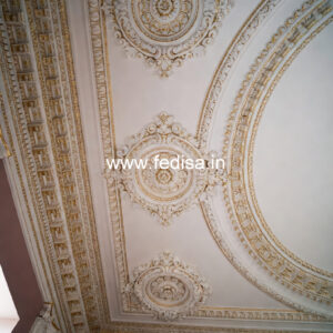 Carved Ceiling Design False Ceiling For Small Living Room No-2960