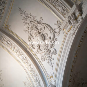 Carved Ceiling Design White False Ceiling No-2962