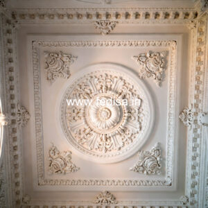 Carved Ceiling Design Dining Table False Ceiling No-2971