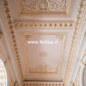 Carved Ceiling Design Blue False Ceiling No-2980